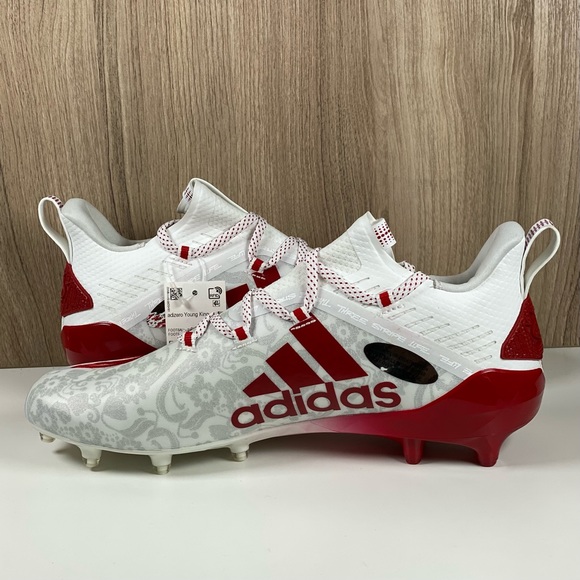 Adidas Adizero Reign Young king FU6708 Men’s Football Cleats Red White Floral - Picture 5 of 9